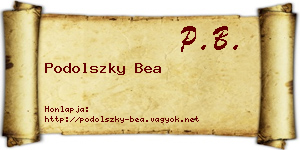 Podolszky Bea névjegykártya